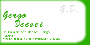gergo decsei business card
