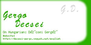 gergo decsei business card